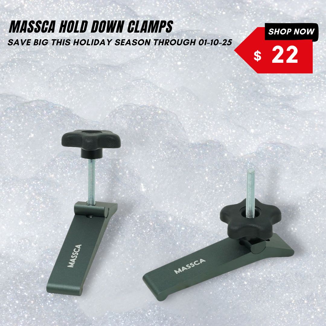 Massca Hold Down Clamp T-Track For Routers CNCs Drill Presses Pack of 2
