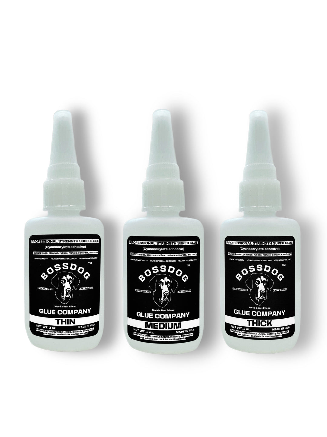 Professional Strength Super Glue TRIPLE DOG DEAL BOSSDOG Glue Company