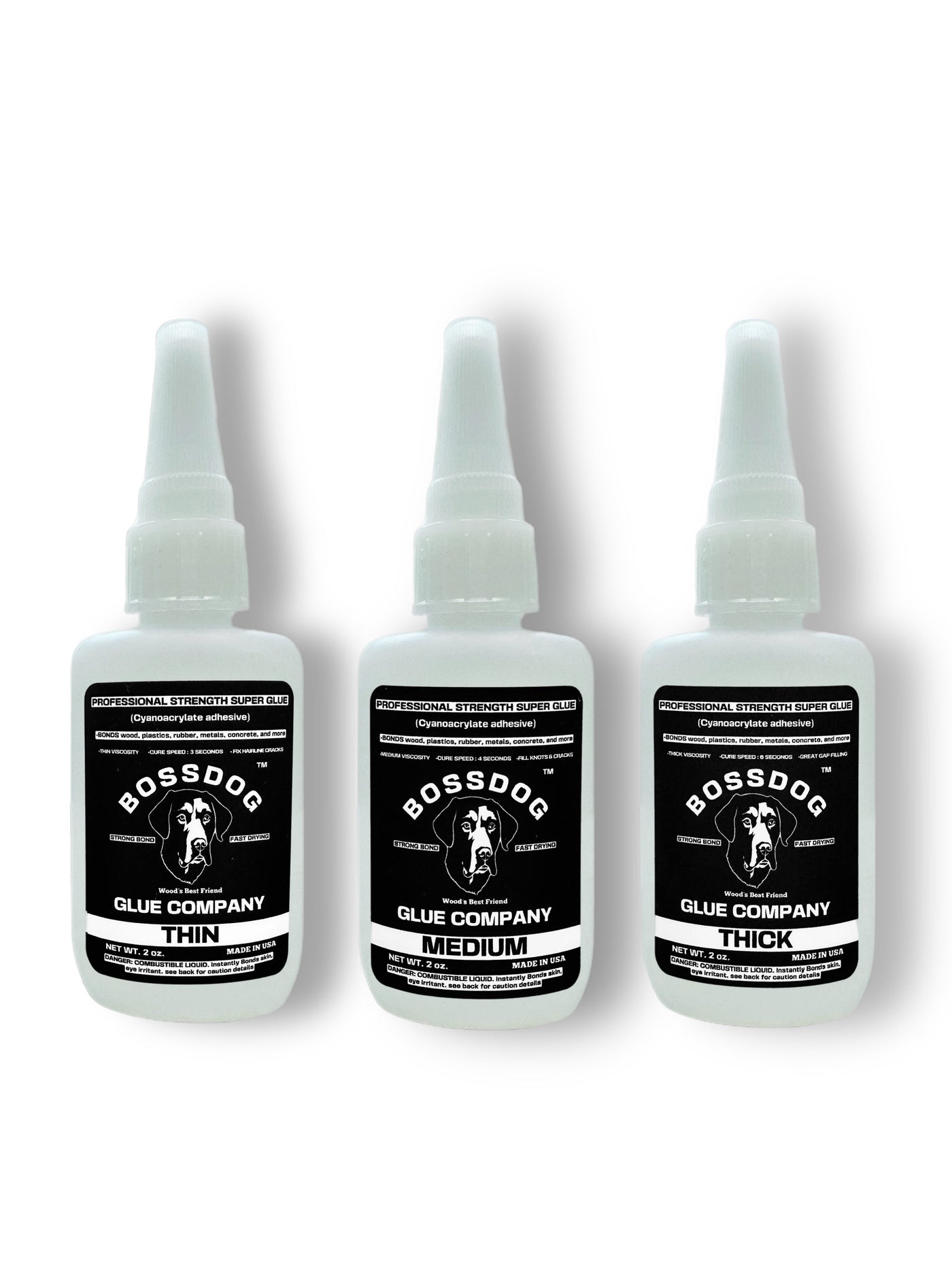 2oz Professional Strength Super Glue TRIPLE DOG DEAL