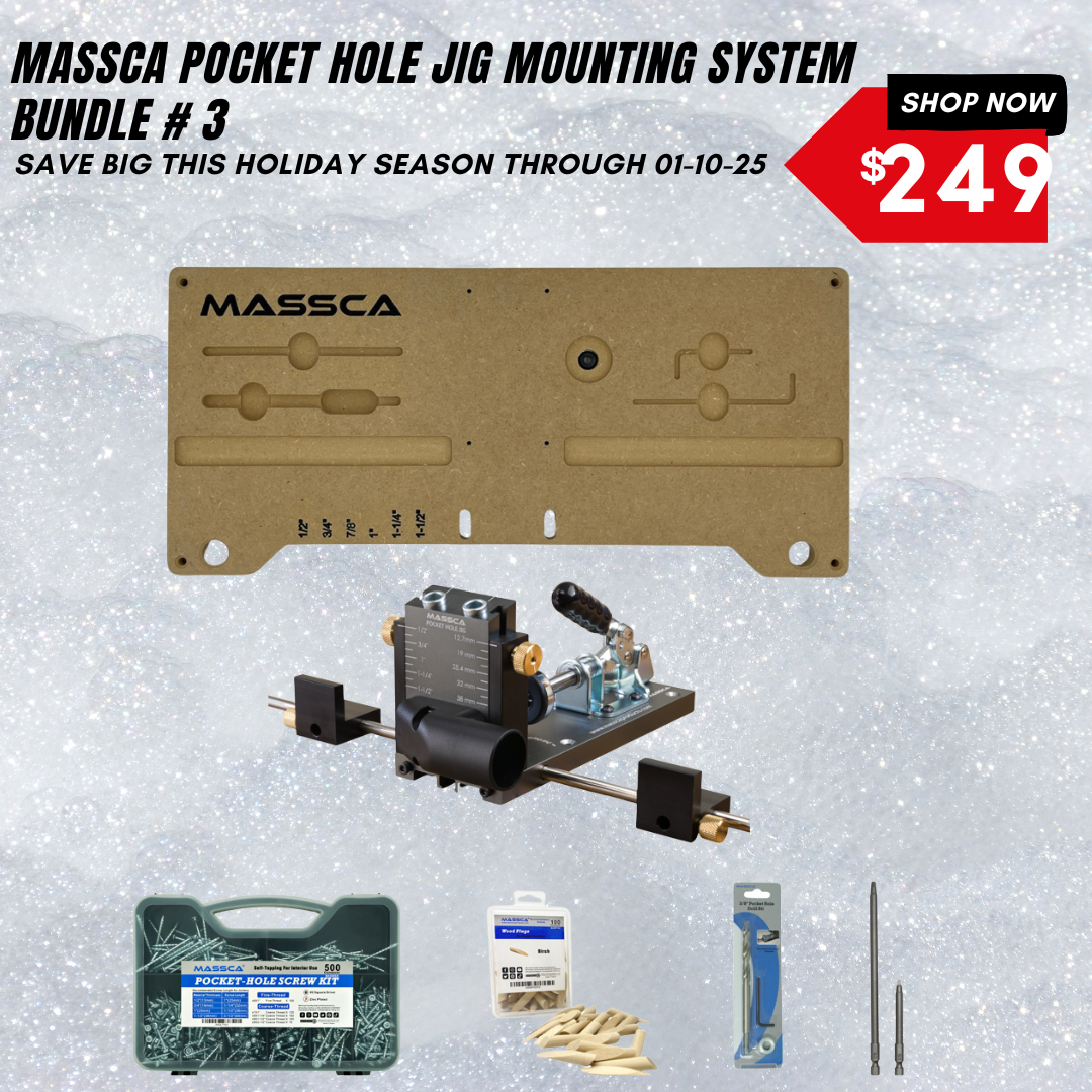 Massca Pocket Hole Jig Mounting System Bundle  # 3