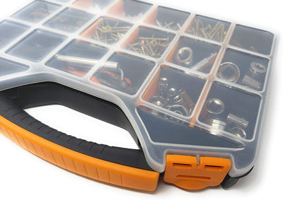 Hardware Organizer box with dividers - 18 Compartments.