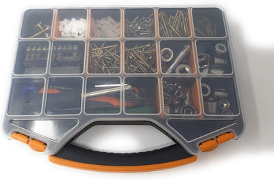 Hardware Organizer box with dividers - 18 Compartments.