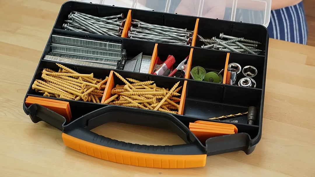 Hardware Organizer box with dividers - 18 Compartments.