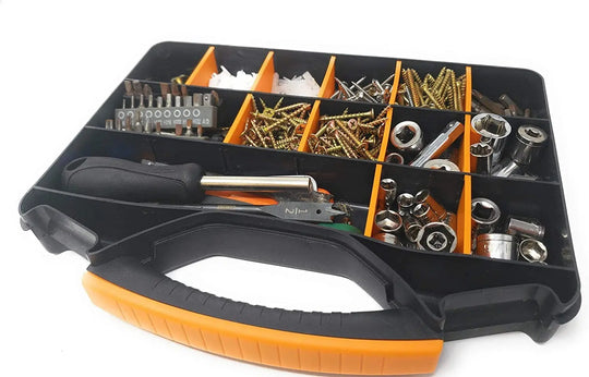 Hardware Organizer box with dividers - 18 Compartments.