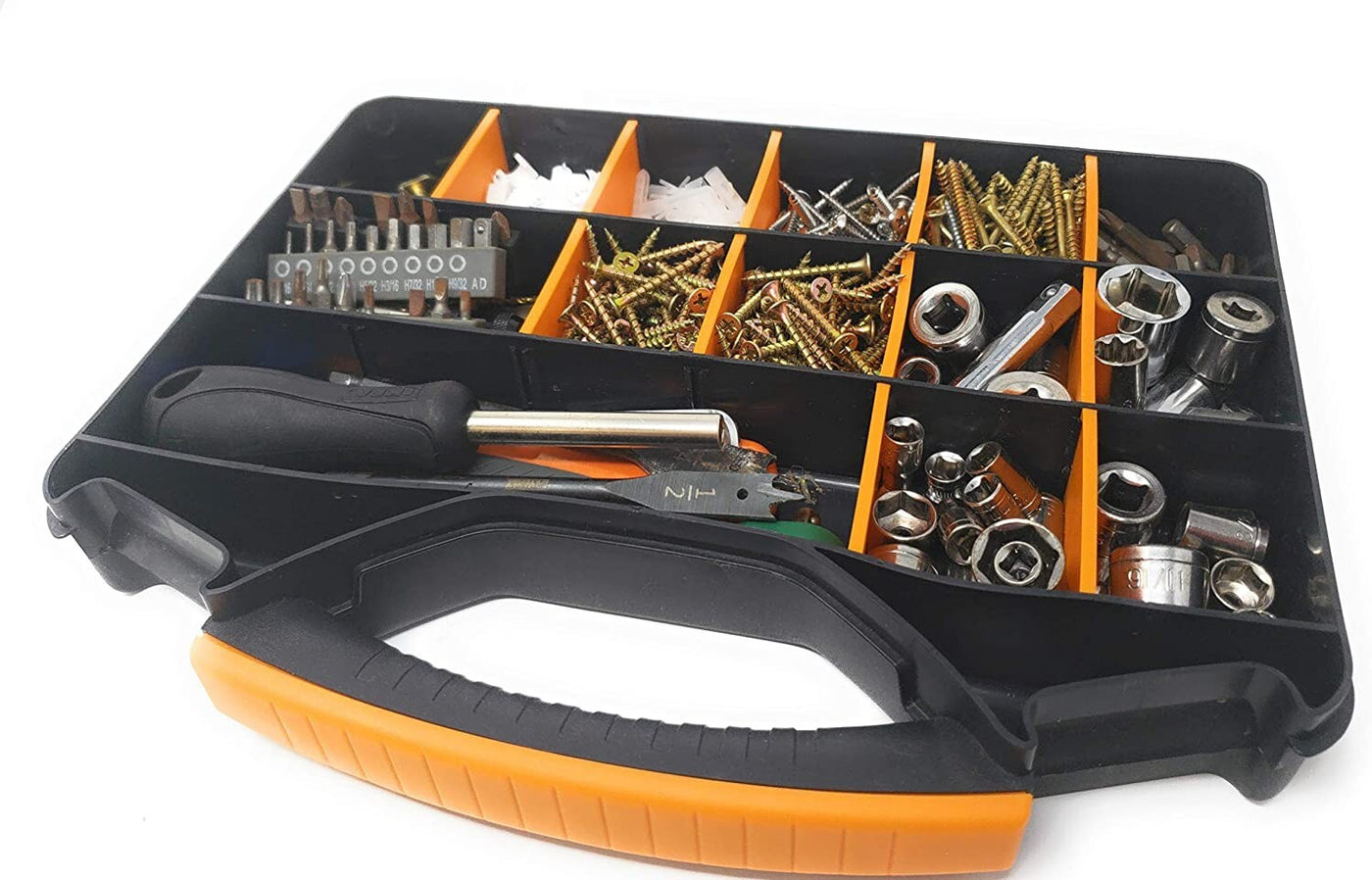 Hardware Organizer box with dividers - 18 Compartments.
