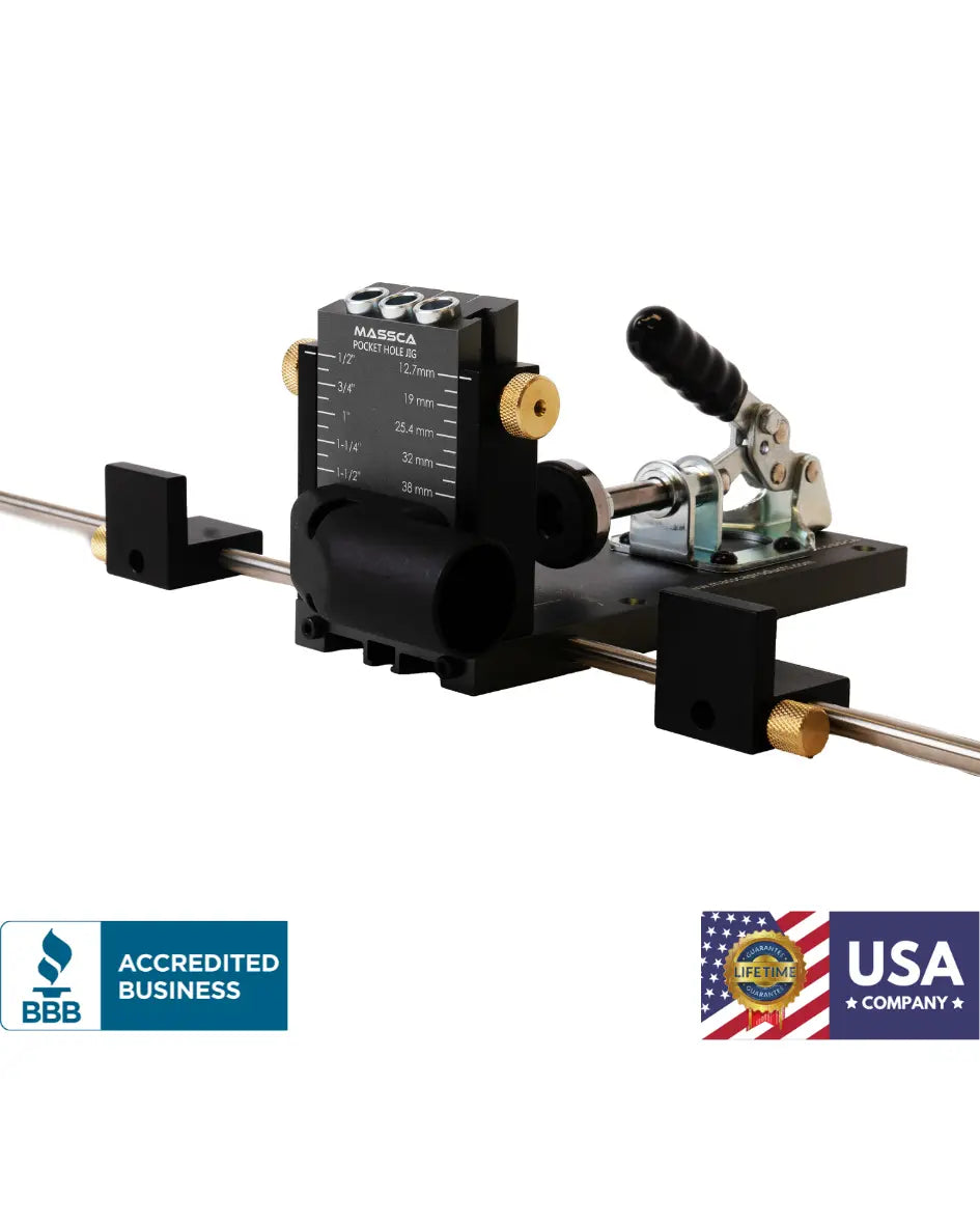 Massca M2 PRO Aluminum Pocket Hole Jig System  (Upgraded Triple Pilot Hole ) Massca products