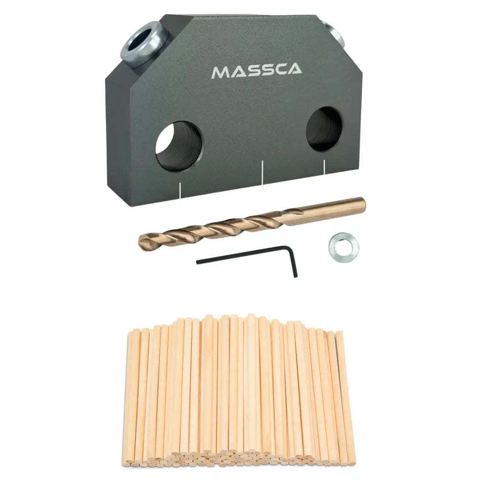 Dowel Jig X & 20 units 5/16" X 6" Wooden Dowel Massca Products