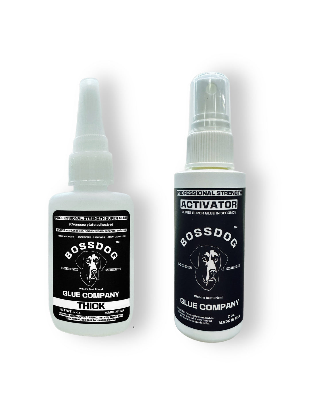 Super Glue + ACTIVATOR Bundle - 2 fl oz BOSSDOG Glue Company