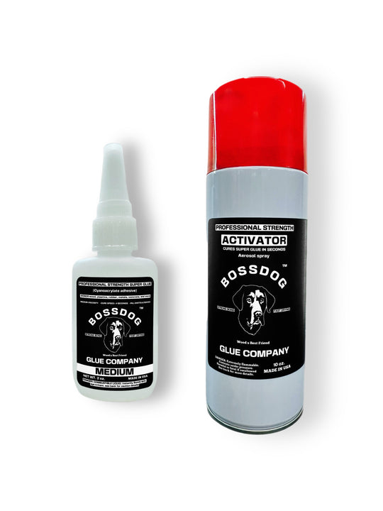 Super Glue + ACTIVATOR Bundle - 2 fl oz + 10 fl oz BOSSDOG Glue Company