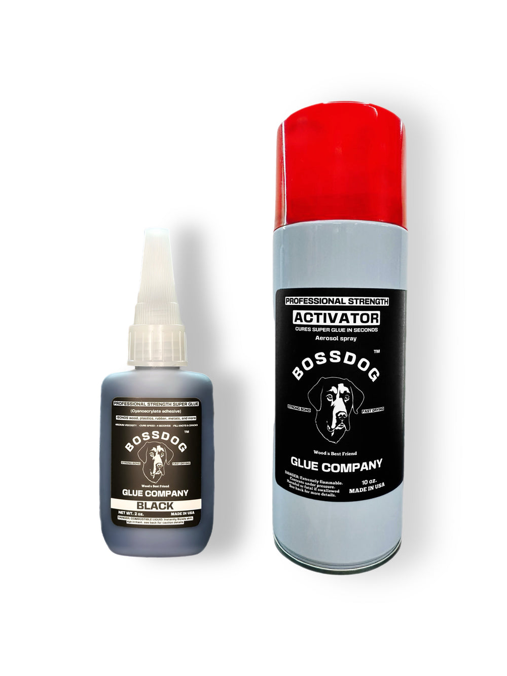 Super Glue + ACTIVATOR Bundle - 2 fl oz + 10 fl oz BOSSDOG Glue Company
