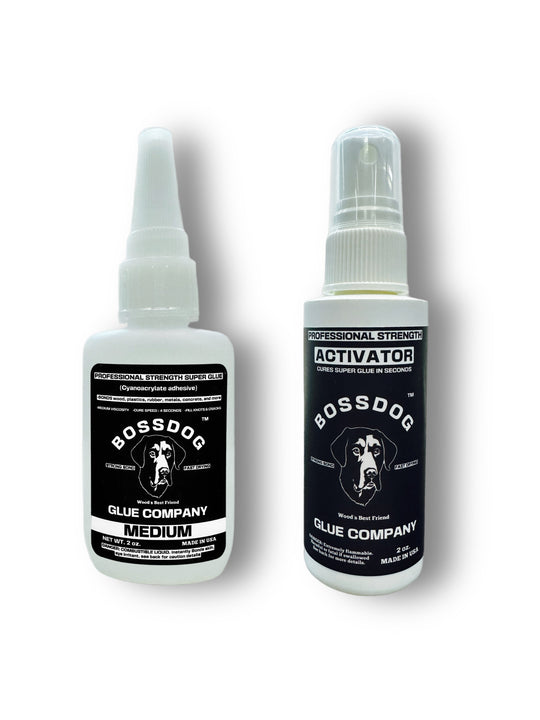 Super Glue + ACTIVATOR Bundle - 2 fl oz BOSSDOG Glue Company