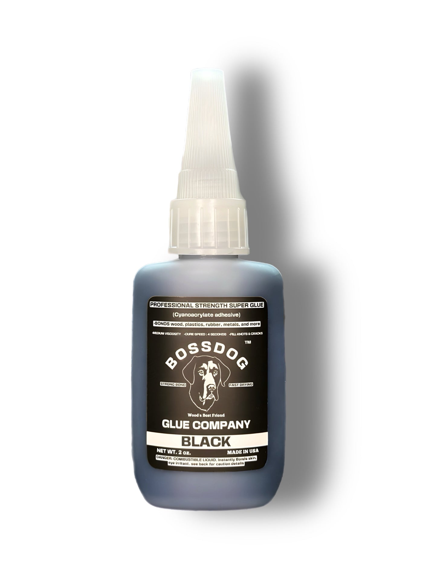 Professional Strength BLACK (MEDIUM) super Glue (2oz)