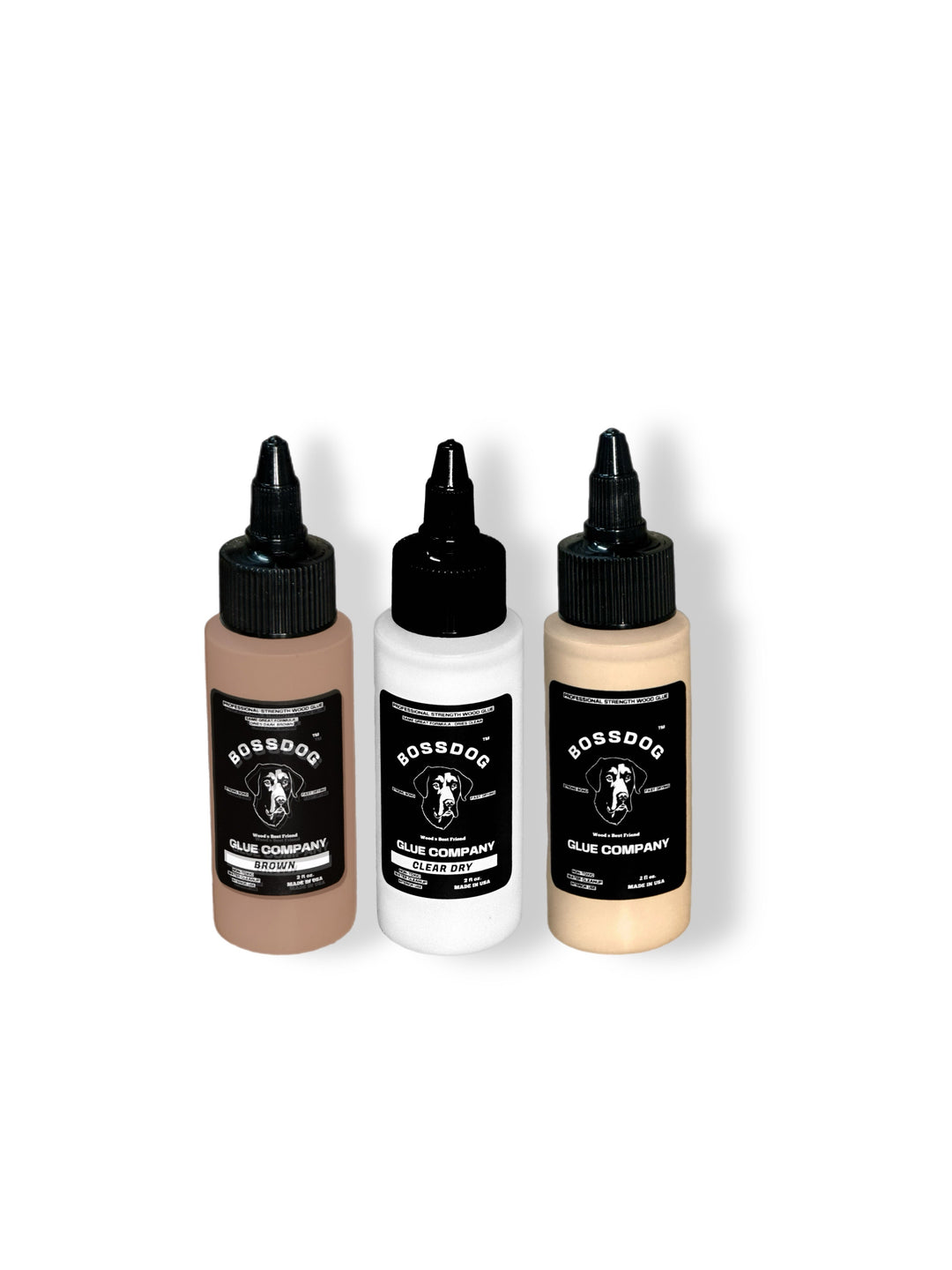 Wood Glue Sample Pack - 3 pack - 2 fl oz BOSSDOG Glue Company