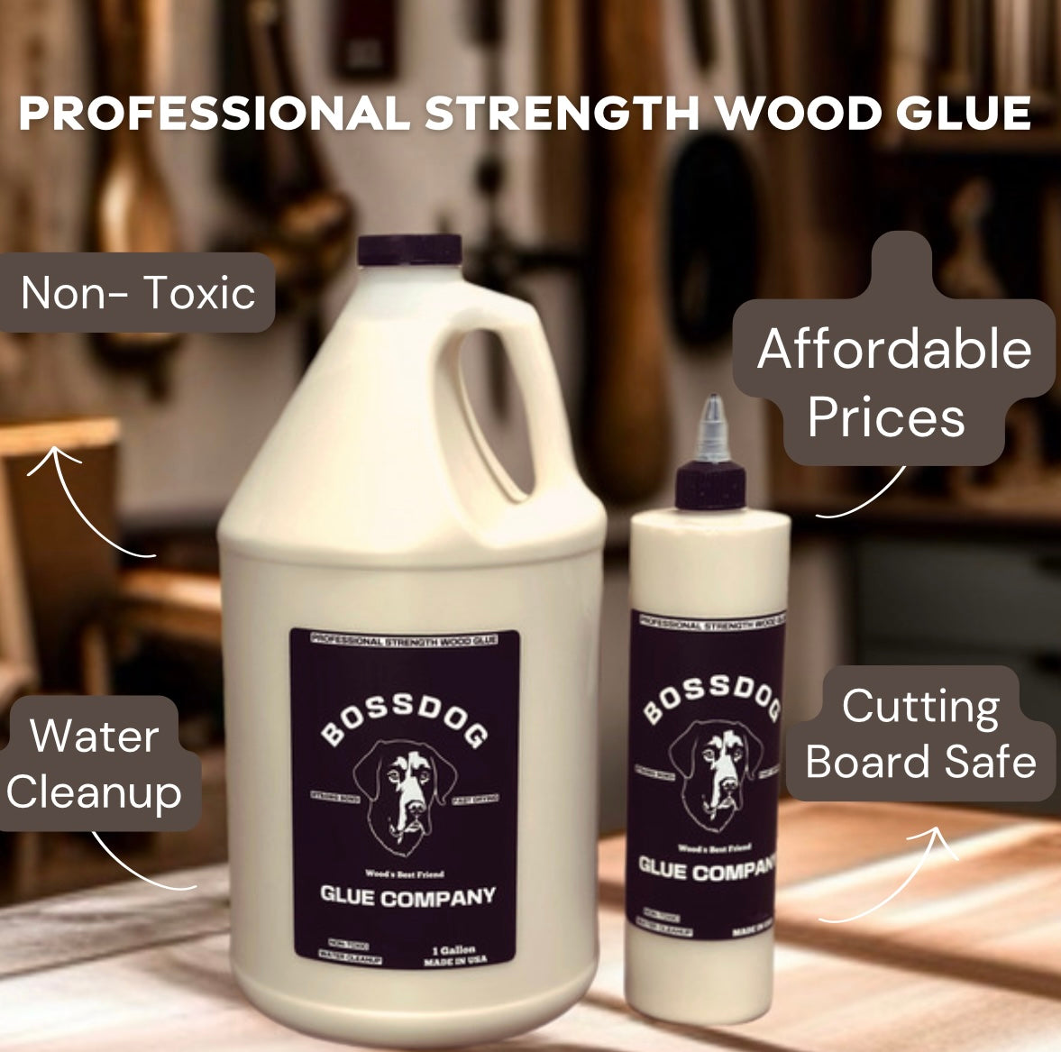 Boss Dog Profesional Strength Wood Glue 1 Gallon