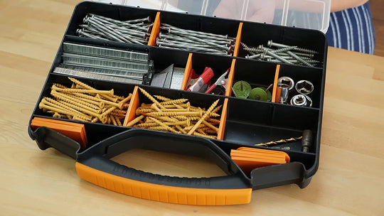 Hardware Organizer box with dividers - 18 Compartments. Massca products