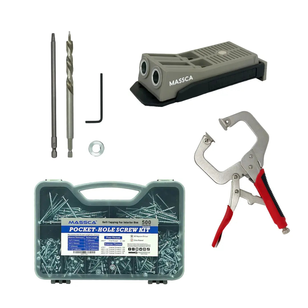 Massca Twin Pocket Hole Jig Set Bundle Massca products