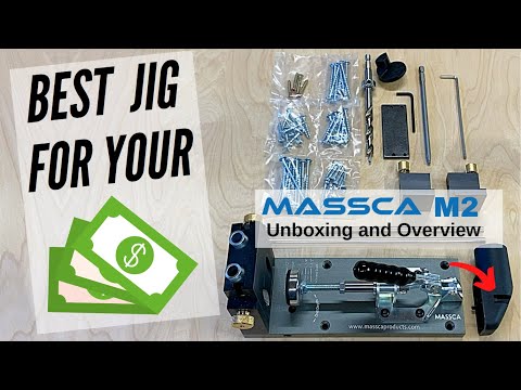 Massca Pro Aluminum Pocket Hole Jig System M2 | Adjustable & Easy to Use Joinery Woodworking Tool For DIY Carpentry Projects