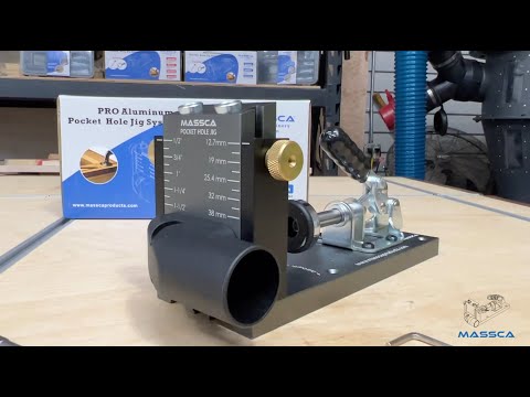 Massca M1 Aluminum Pocket Hole Jig System  (Upgraded Triple Pilot Hole )